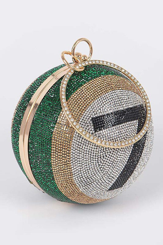 Billiard Ball Rhinestone Clutch