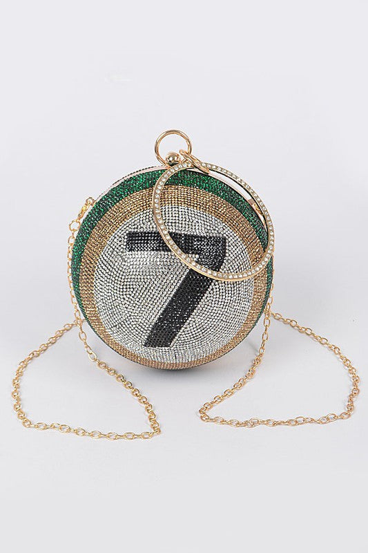 Billiard Ball Rhinestone Clutch