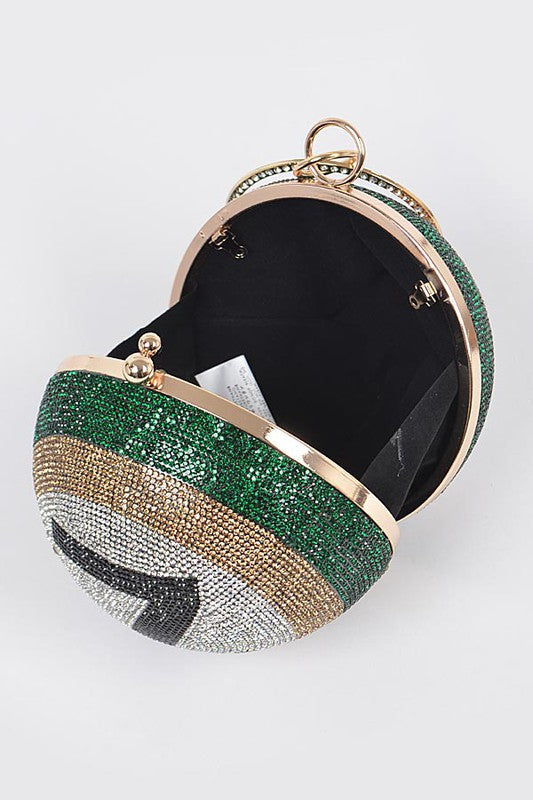 Billiard Ball Rhinestone Clutch