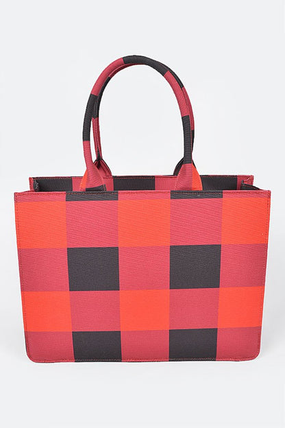 BOSS BABE CHECKER TOTE