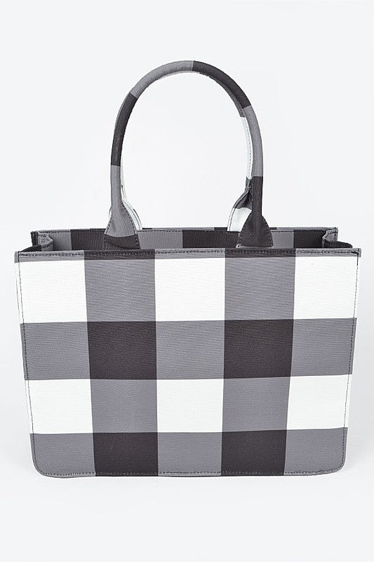 BOSS BABE CHECKER TOTE