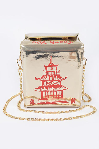 TAKE OUT BOX METALLIC PURSE