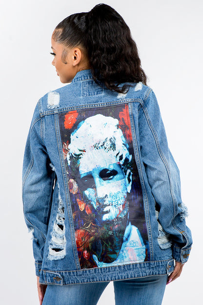 PLUS SIZE "USE TO BY MY ROMEO" DENIM JACKET