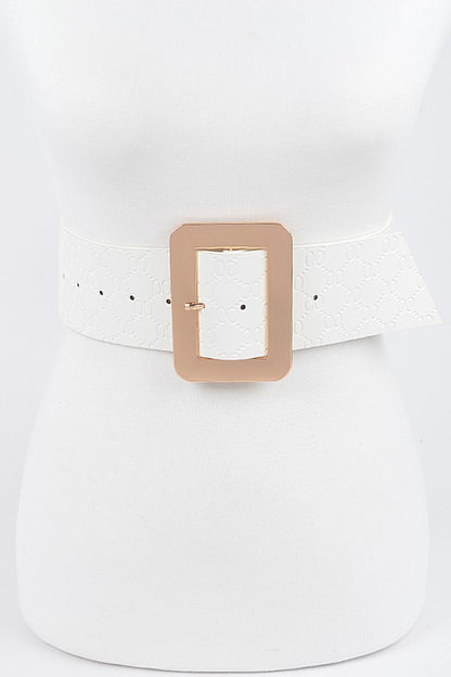 Big Metal Buckle Embossed Plus Size Belt