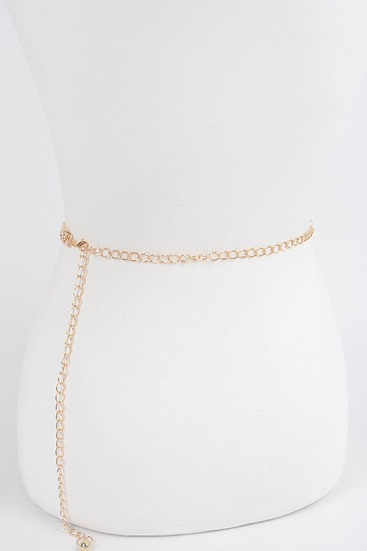 * Plus Size Layered Chain Belt