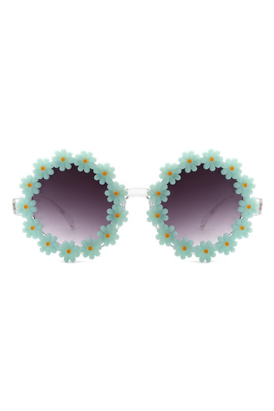 Round Daisy Flower Shape Circle Floral Sunglasses