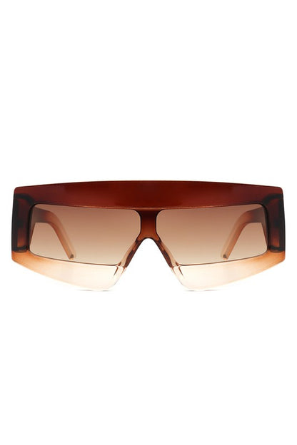 Rectangle Oversize Square Flat Top Sunglasses