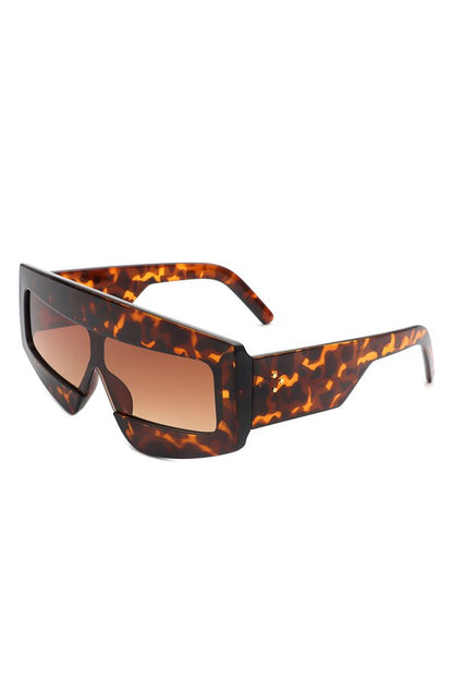 Rectangle Oversize Square Flat Top Sunglasses