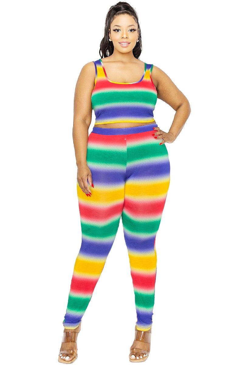 PLUS SIZE 3 PIECE SET-MULTI COLORED