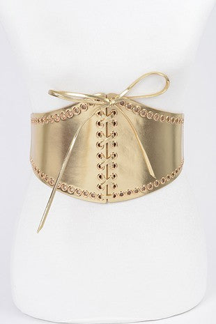 Faux Leather Corset Plus Size Elastic Belt