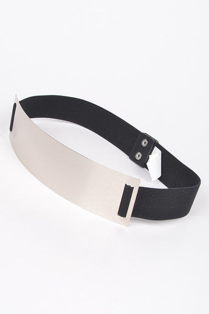 Big Metal Buckle Embossed Plus Size Belt-SILVER