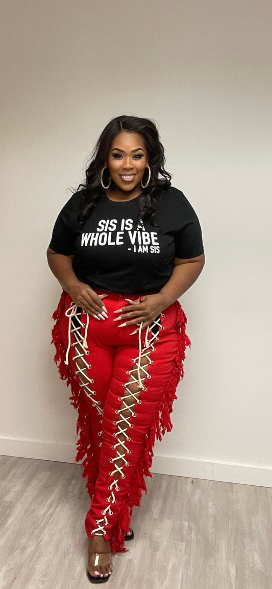 PLUS SIZE ''SIS A WHOLE VIBE" GRAPHIC TEE