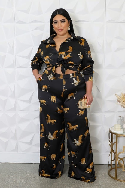 BLACK WILD SIDE IN ME 2-PIECE  SET