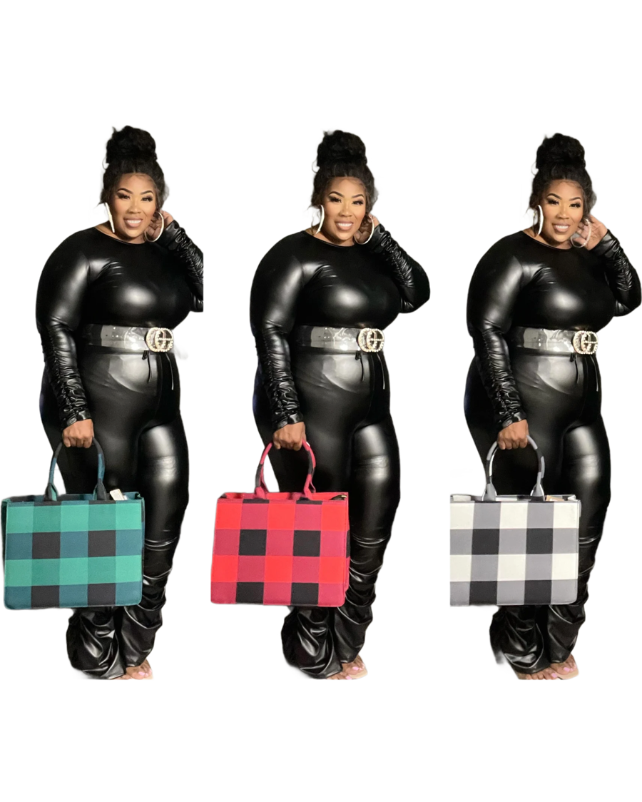 BOSS BABE CHECKER TOTE