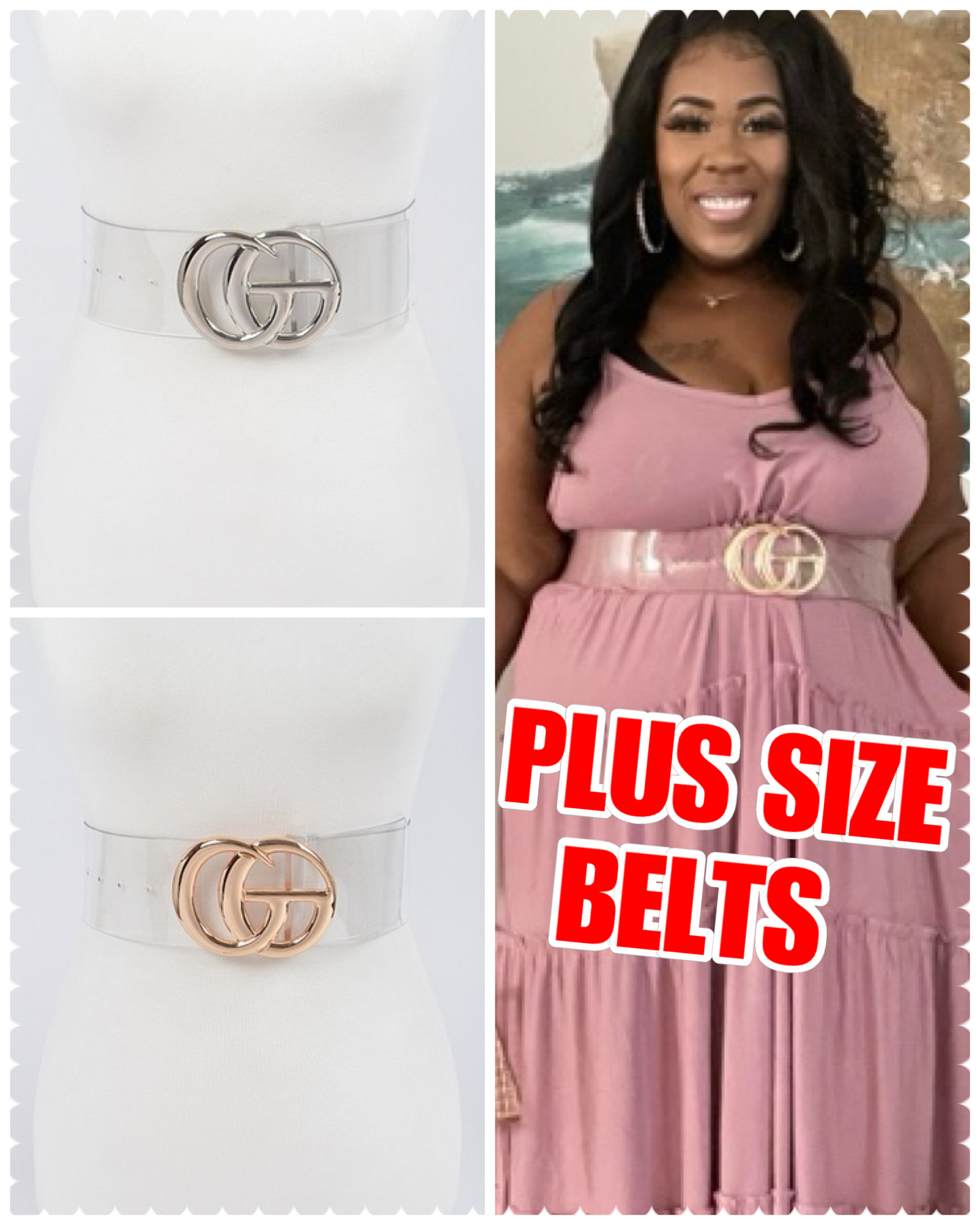 GG Oversized Buckle Plus Size Belt