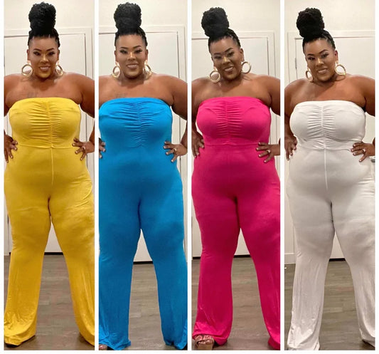 PLUS SIZE HALTHER JUMPSUIT