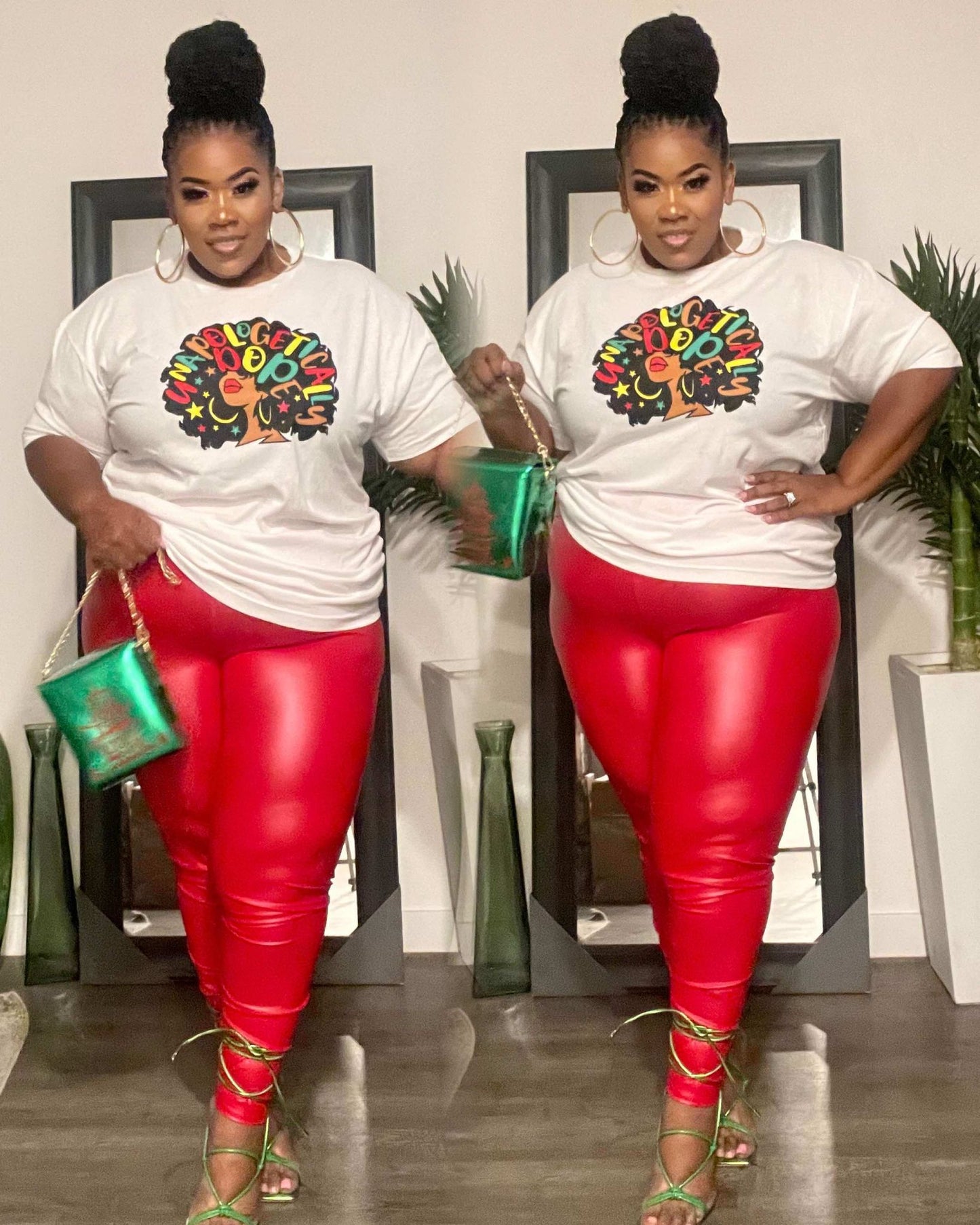 PLUS SIZE "UNAPOLIGETICALLY DOPE" GRAPHIC TEE