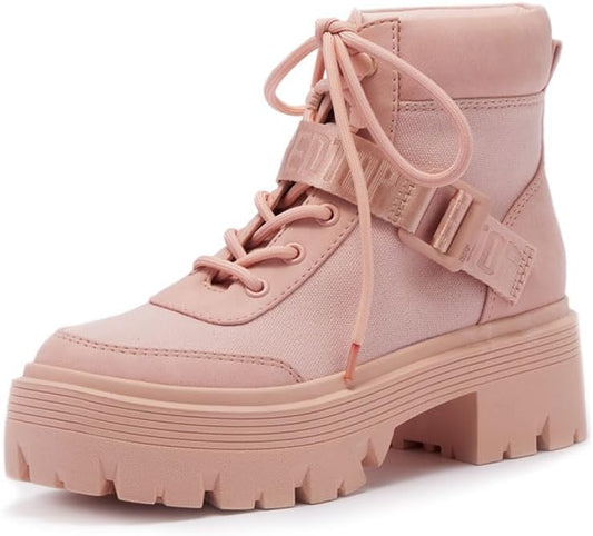 CURRENT MOOD" PINK"CHUNKY HEEL ANKLE BOOTS