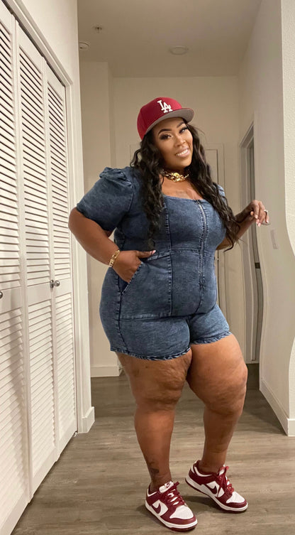 THE BIG BARBIE DENIM ROMPER