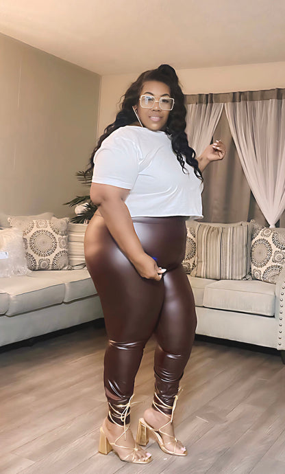 FAUX LEATHER HIGHWAIST LEGGINGS-CHOCOLATE-02