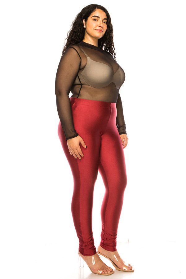 PLUS SIZE HIGHWASIT BIKER LEGGINGS