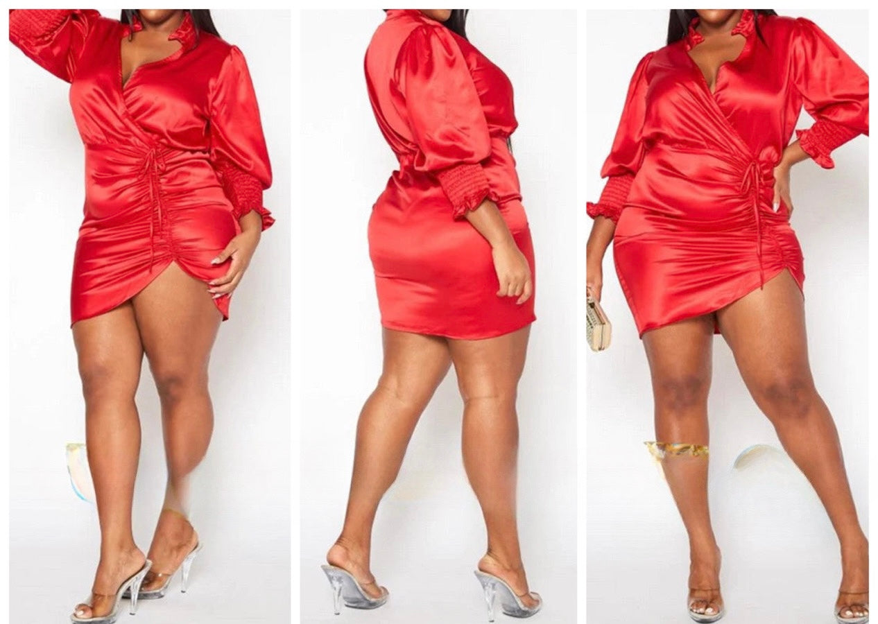 PLUS SIZE SEXY RED DRESS