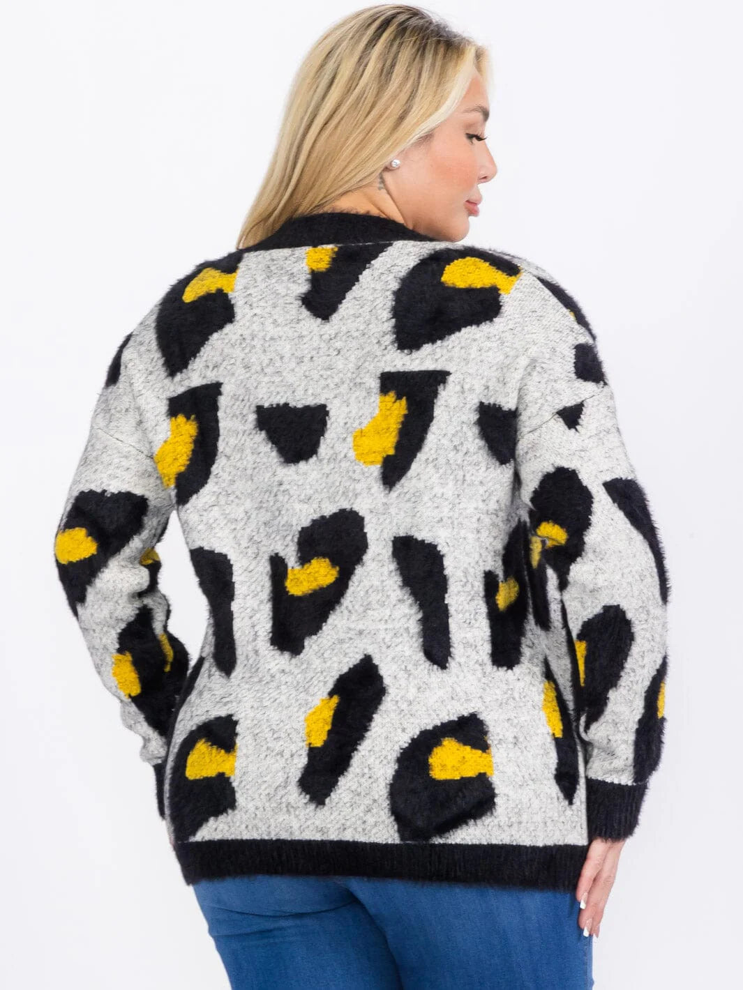 PULLOVER COLORBLOCK ANIMAL PRINT SWEATER