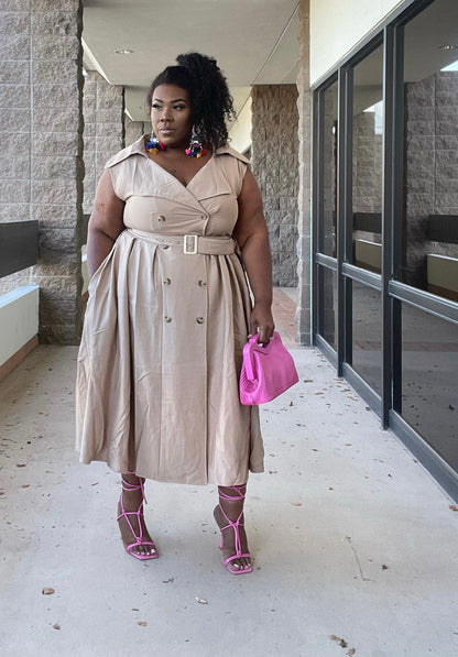 I MAKE THIS LOOK EASY TRENCH DRESS