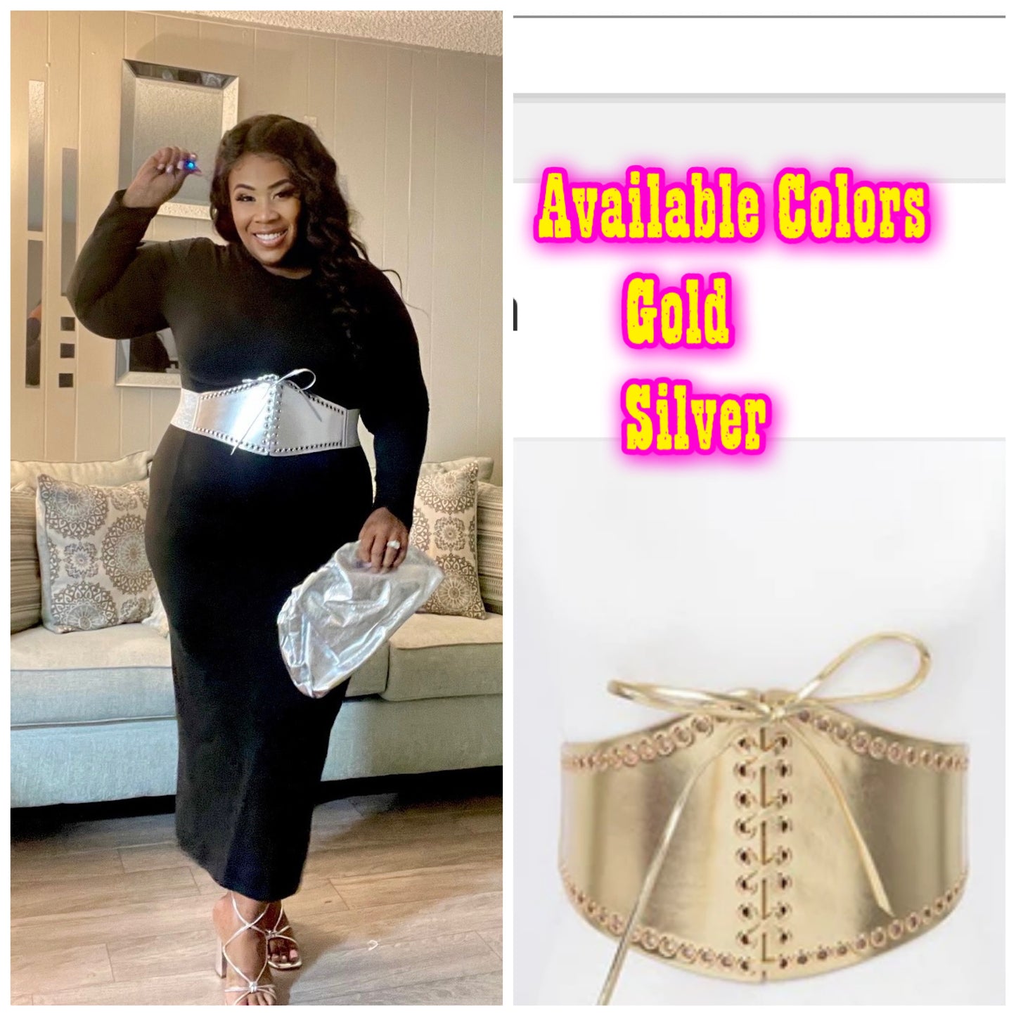 Faux Leather Corset Plus Size Elastic Belt