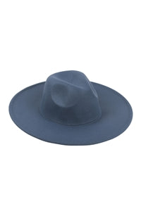 PI Faux Wool Wide Brim Fedora Hat