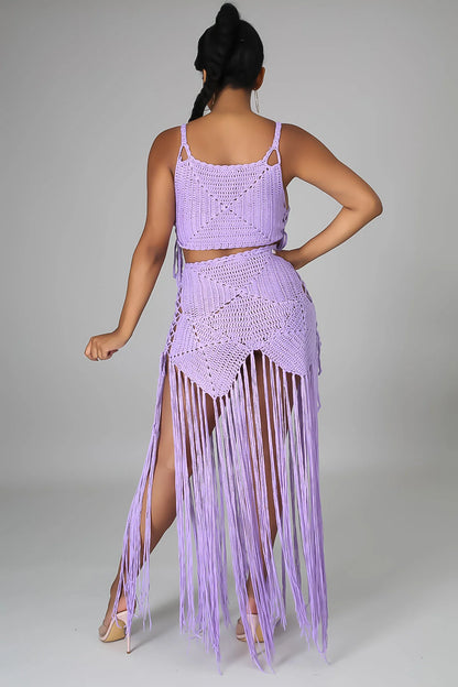 Coming In Hot Skirt Set-Lavender