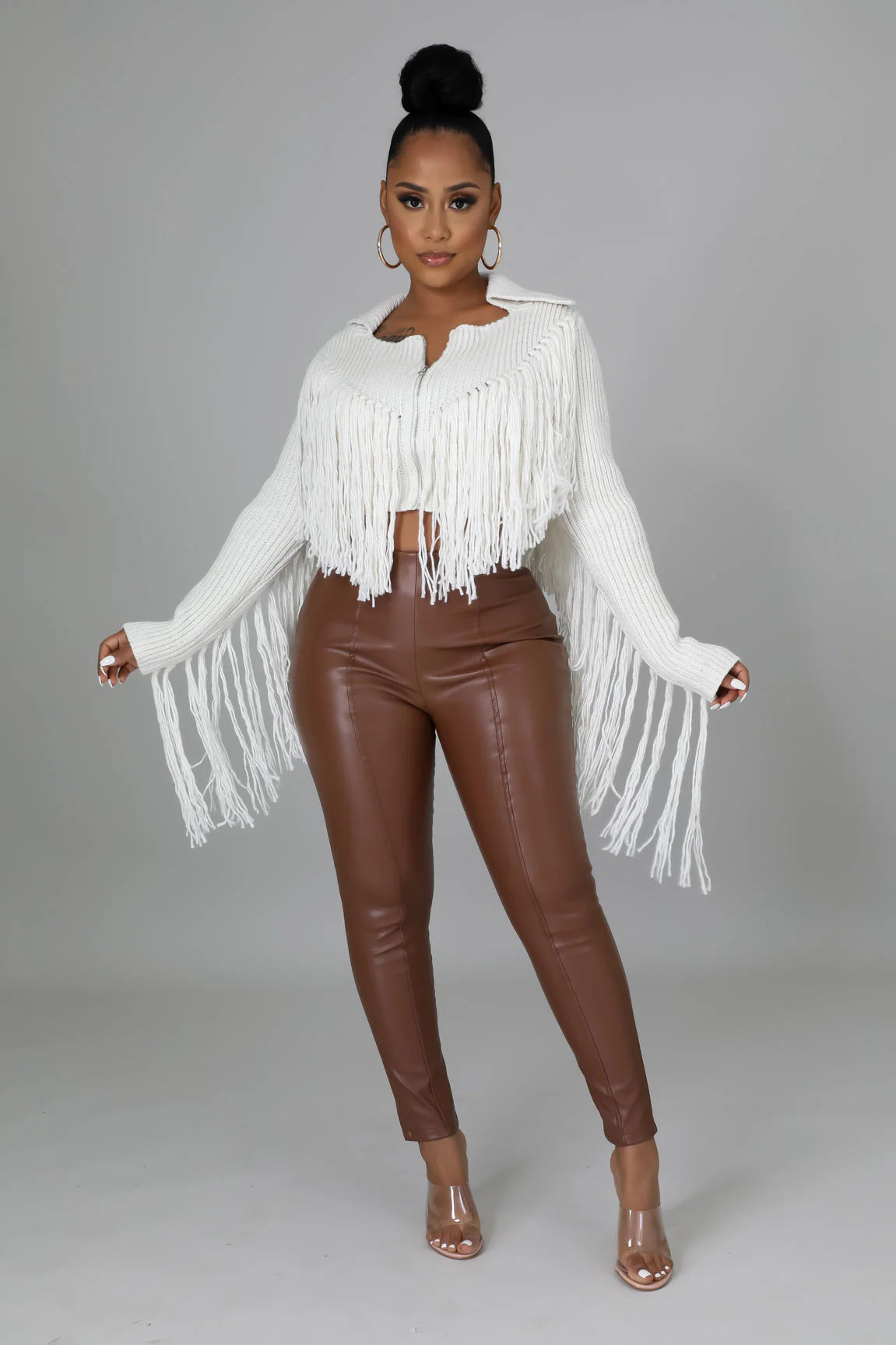 TAKING ME ON THE WILD SIDE SWEATER TOP-IVORY