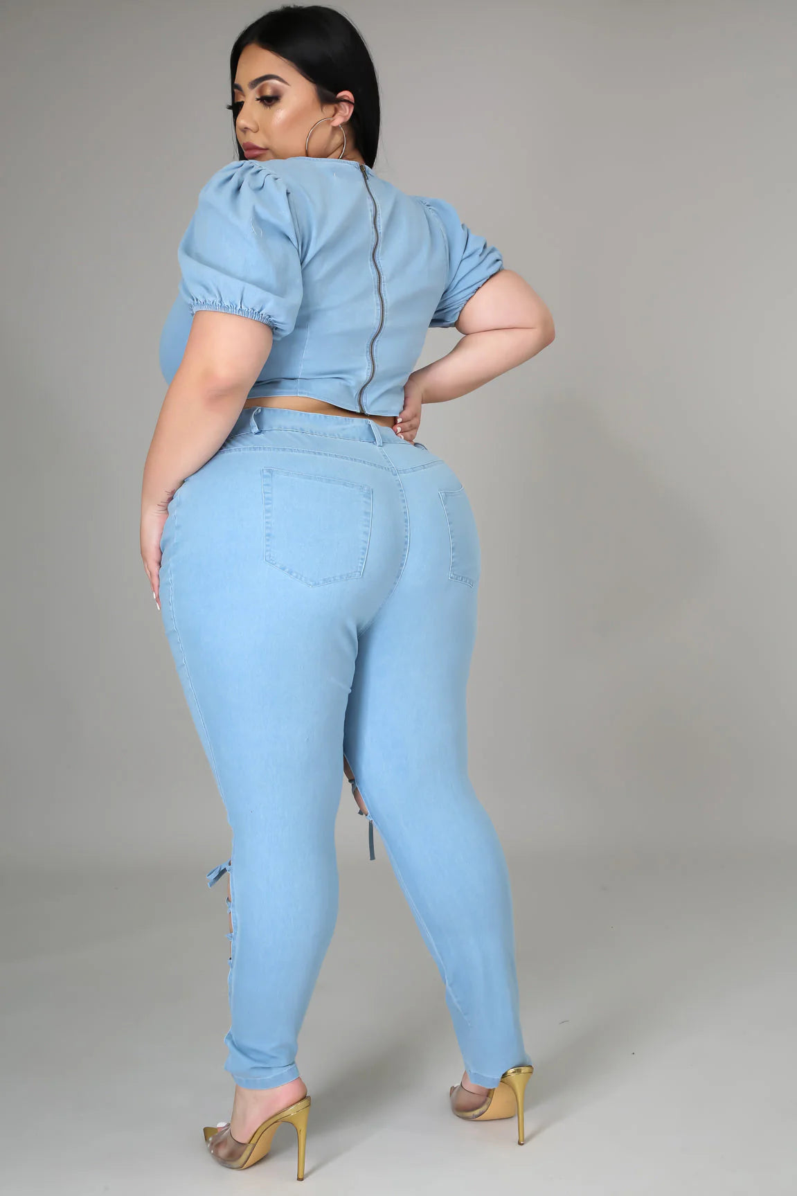 PLUS SIZE SO IN Love With Me Pant Set