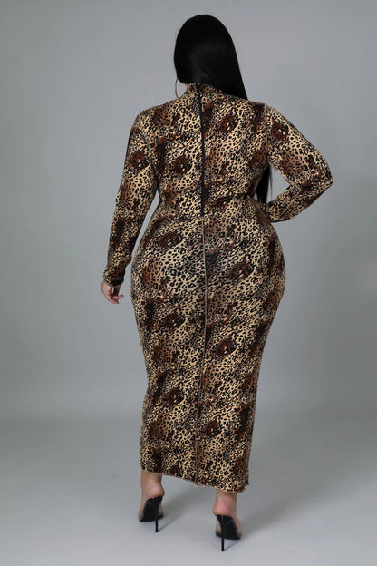 JUNGLE FEVER ANIMAL PRINTED BODYCON DRESS