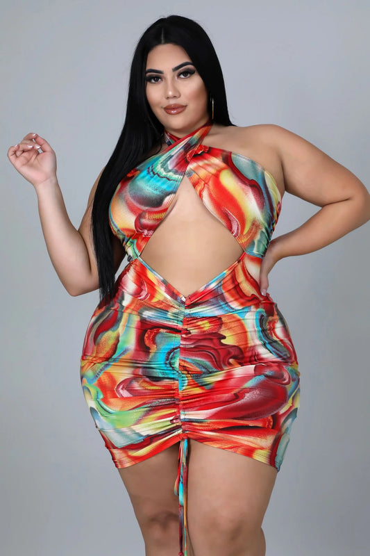 MULTI COLORED As You Wish Dress
