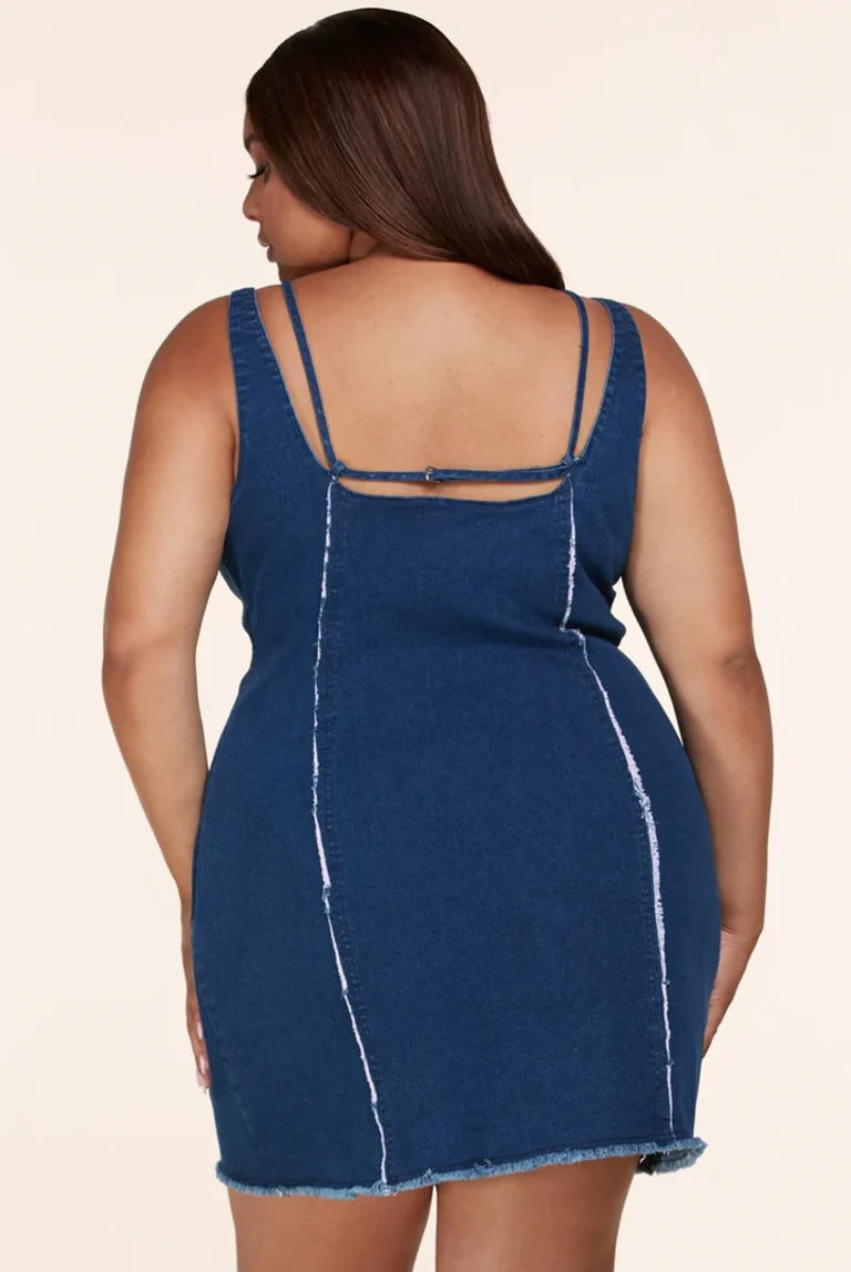 FUN TIME DENIM DRESS