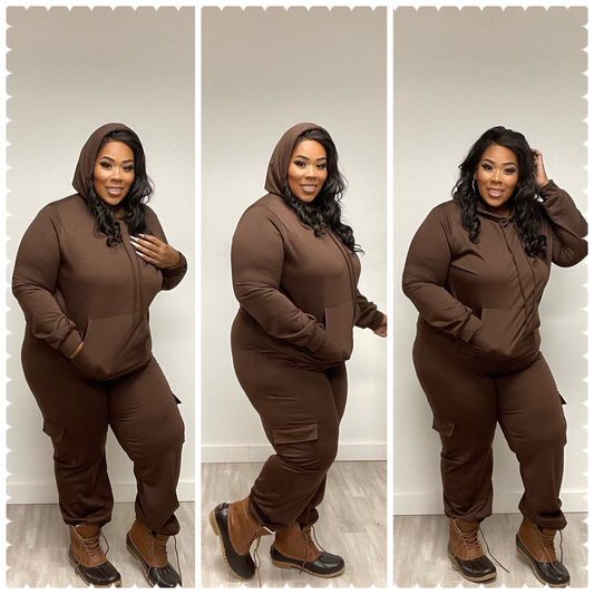 HOODED CARGO TWO PIECE JOGGER SET